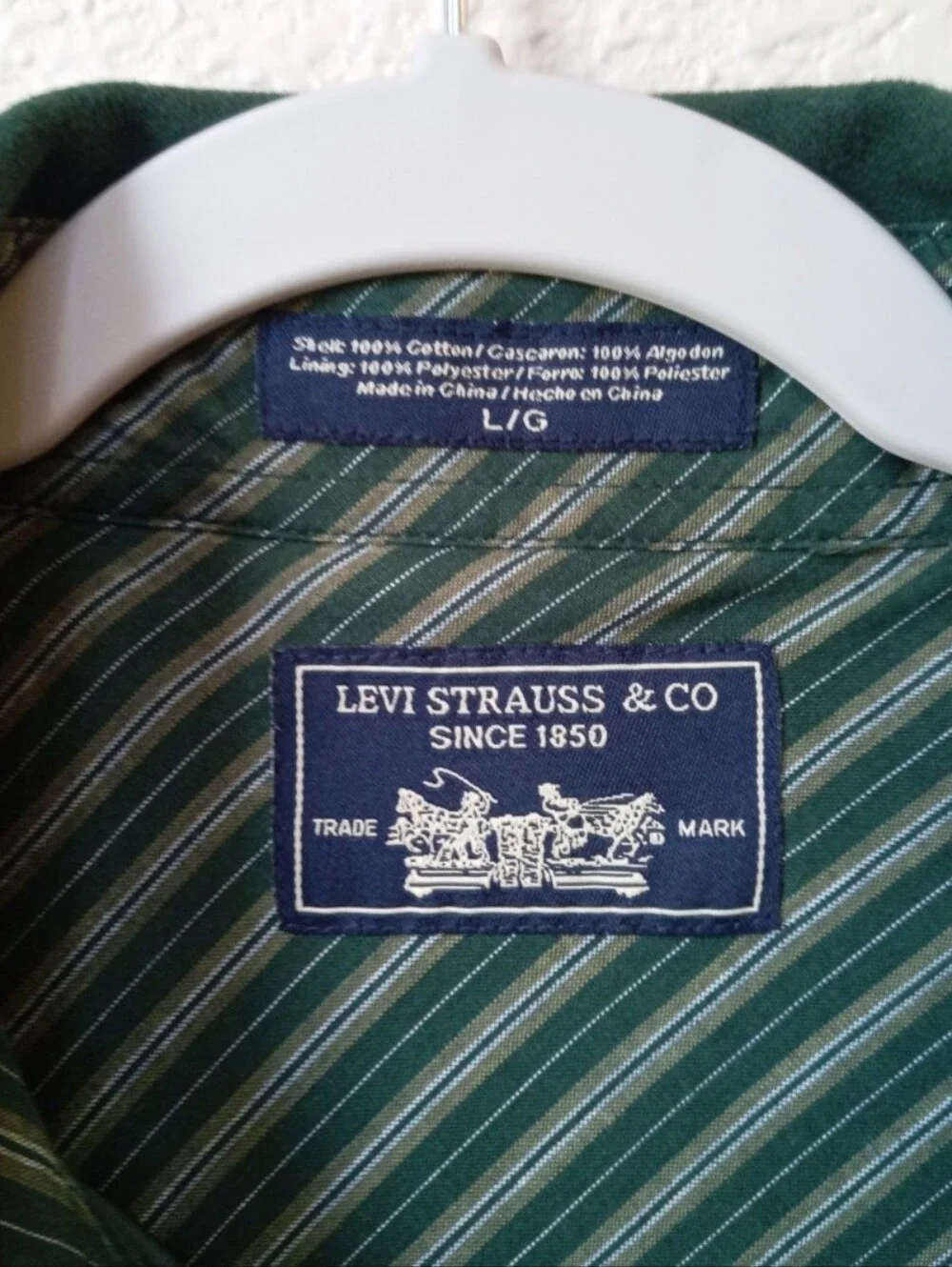Levi's vintage 1990s thick cotton shirt jacket in deep green